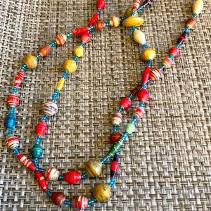 Colorful long necklace